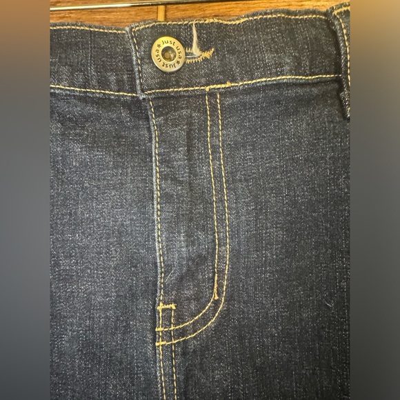 Just jeans Made In USA Skirt Front slit Denim Woman Junior SZ 13 Mostly cotton - Picture 4 of 13